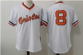 Baltimore Orioles #8 Cal Ripken Jr White Cooperstown Collection Mesh Batting Practice Jersey,baseball caps,new era cap wholesale,wholesale hats